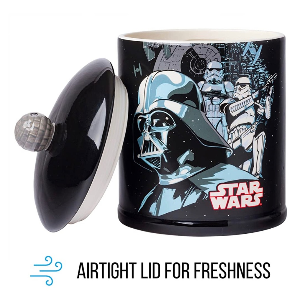 Star Wars DEATH STAR Darth Vader COOKIE JAR Canister STORM TROOPERS Tie Fighters